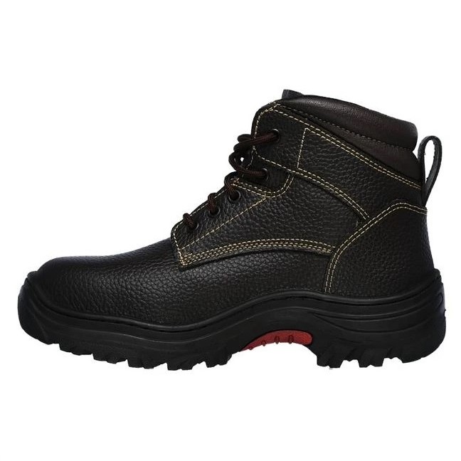 BOTINES HOMBRE SKECHERS MARRON PUNTA DE ACERO SUELAS ANTIPERFORACION - 2