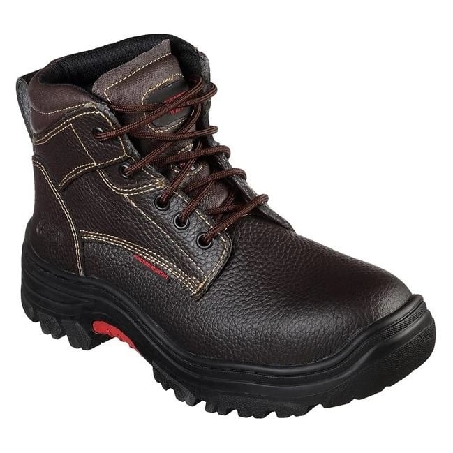 BOTINES HOMBRE SKECHERS MARRON PUNTA DE ACERO SUELAS ANTIPERFORACION - 3