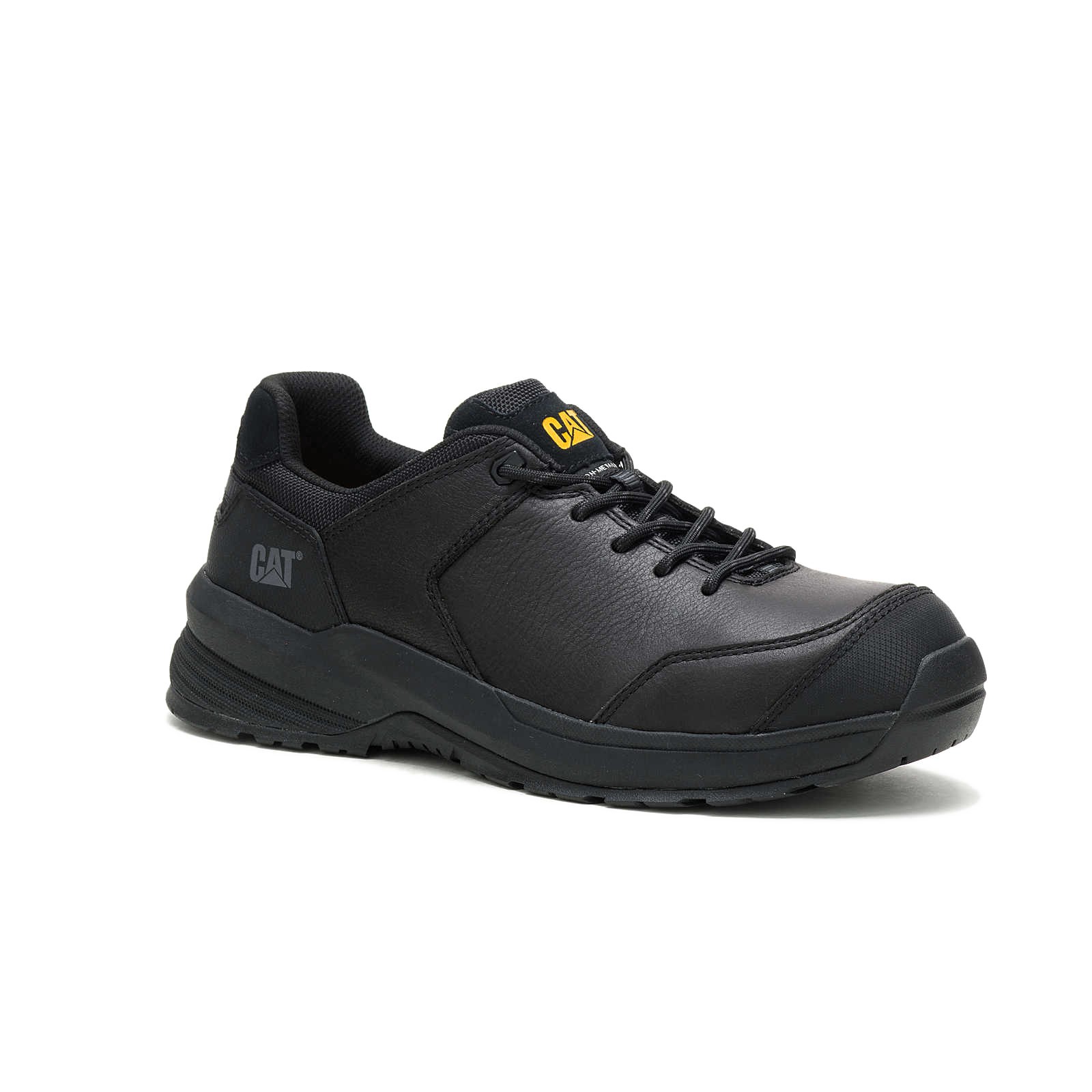 ZAPATILLA HOMBRE CATERPILLAR CUERO NEGRO PUNTA COMPOSITE PROTECCION ELECTRICA - 1