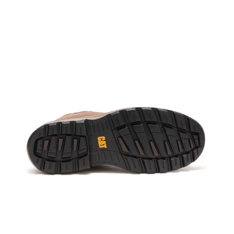 BOTINES HOMBRE CATERPILLAR CUERO MARRON PUNTA ACERO - 6
