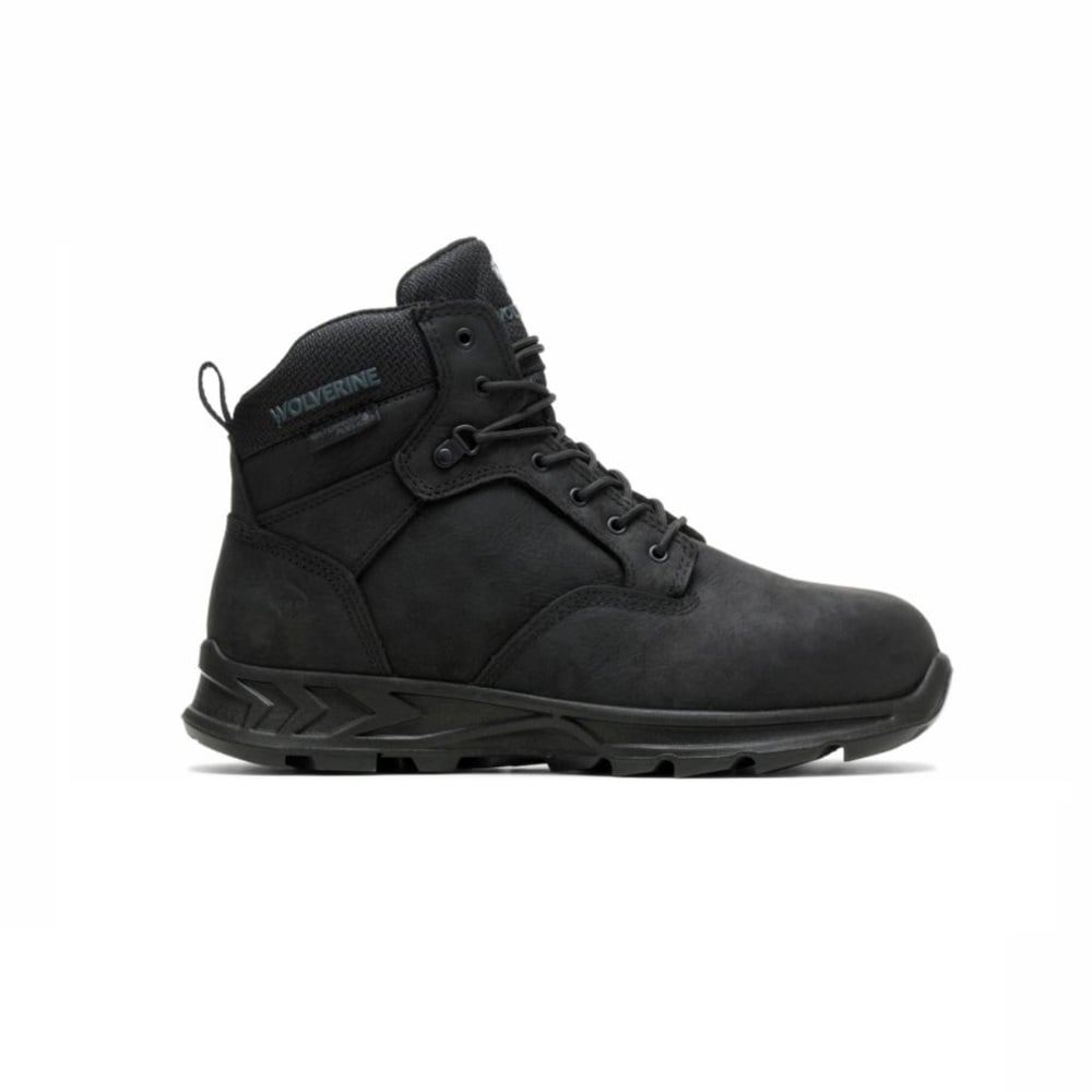 BOTINES WOLVERINE HOMBRE CUERO NEGRO PUNTA DE SEGURIDAD WATERPROOF PROTECCION ELECTRICA - 2