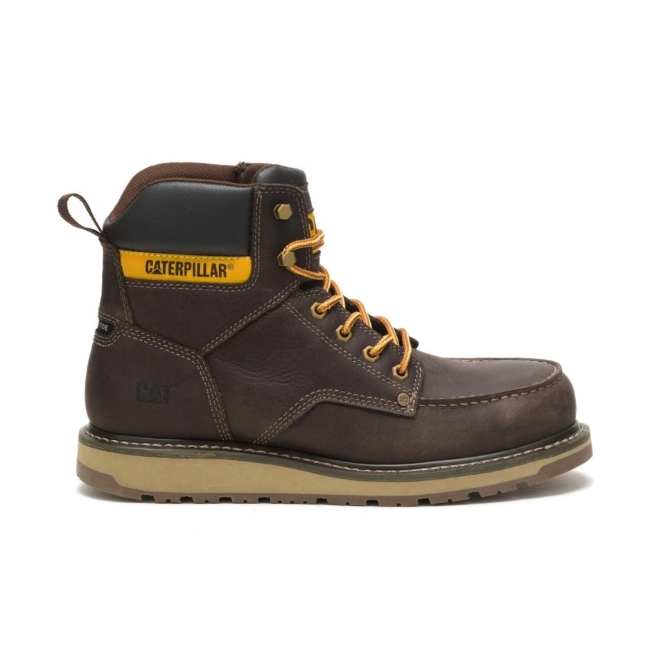 BOTIN CATERPILLAR HOMBRE CUERO MARRON PUNTA ACERO - 2