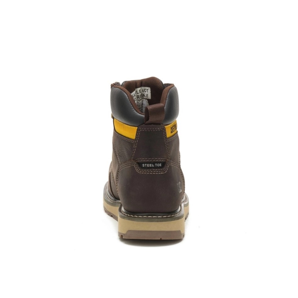 BOTIN CATERPILLAR HOMBRE CUERO MARRON PUNTA ACERO - 5