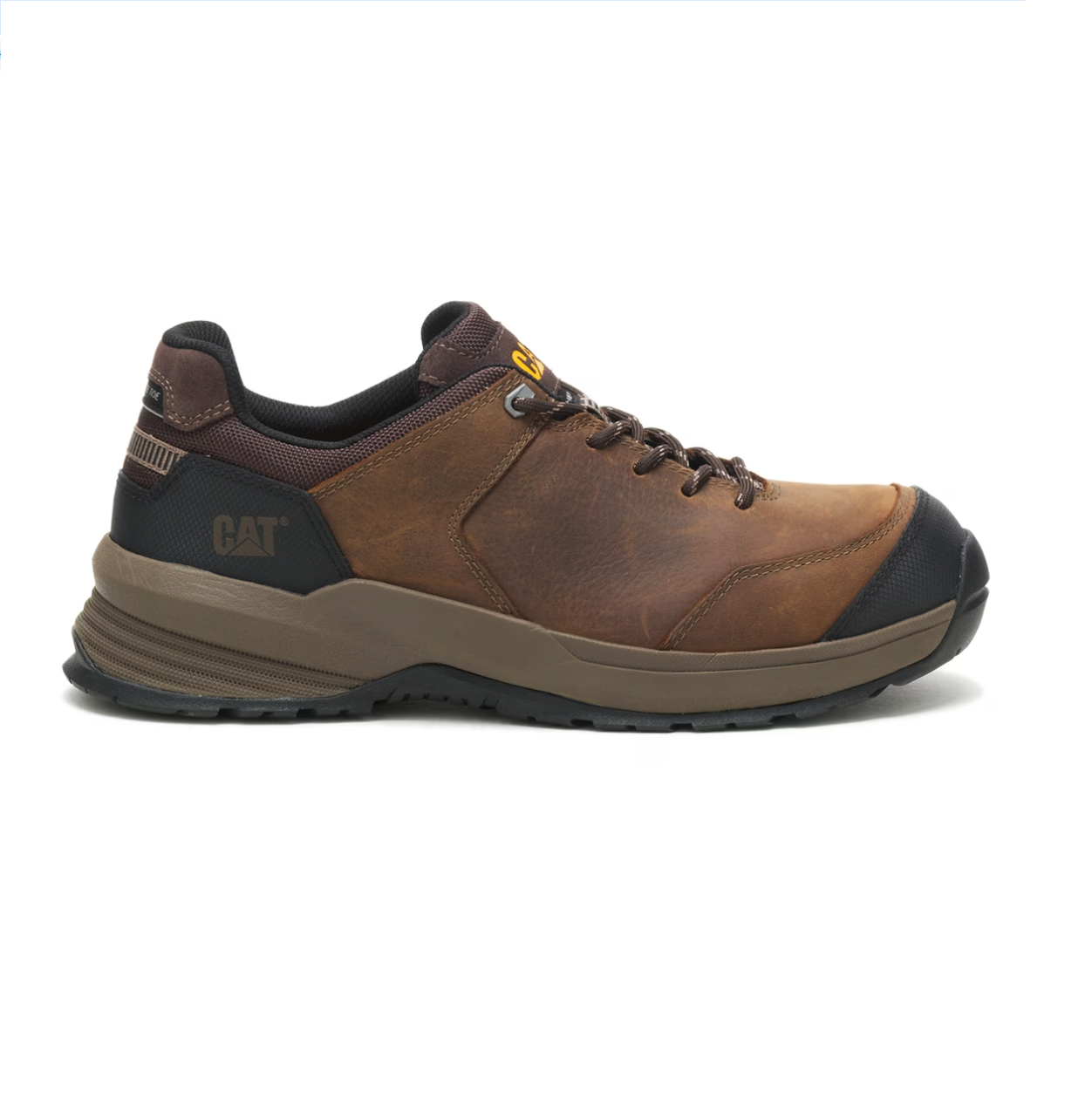 ZAPATILLAS HOMBRE CATERPILLAR CUERO MARRON PUNTA COMPOSITE PROTECCION ELECTRICA - 2