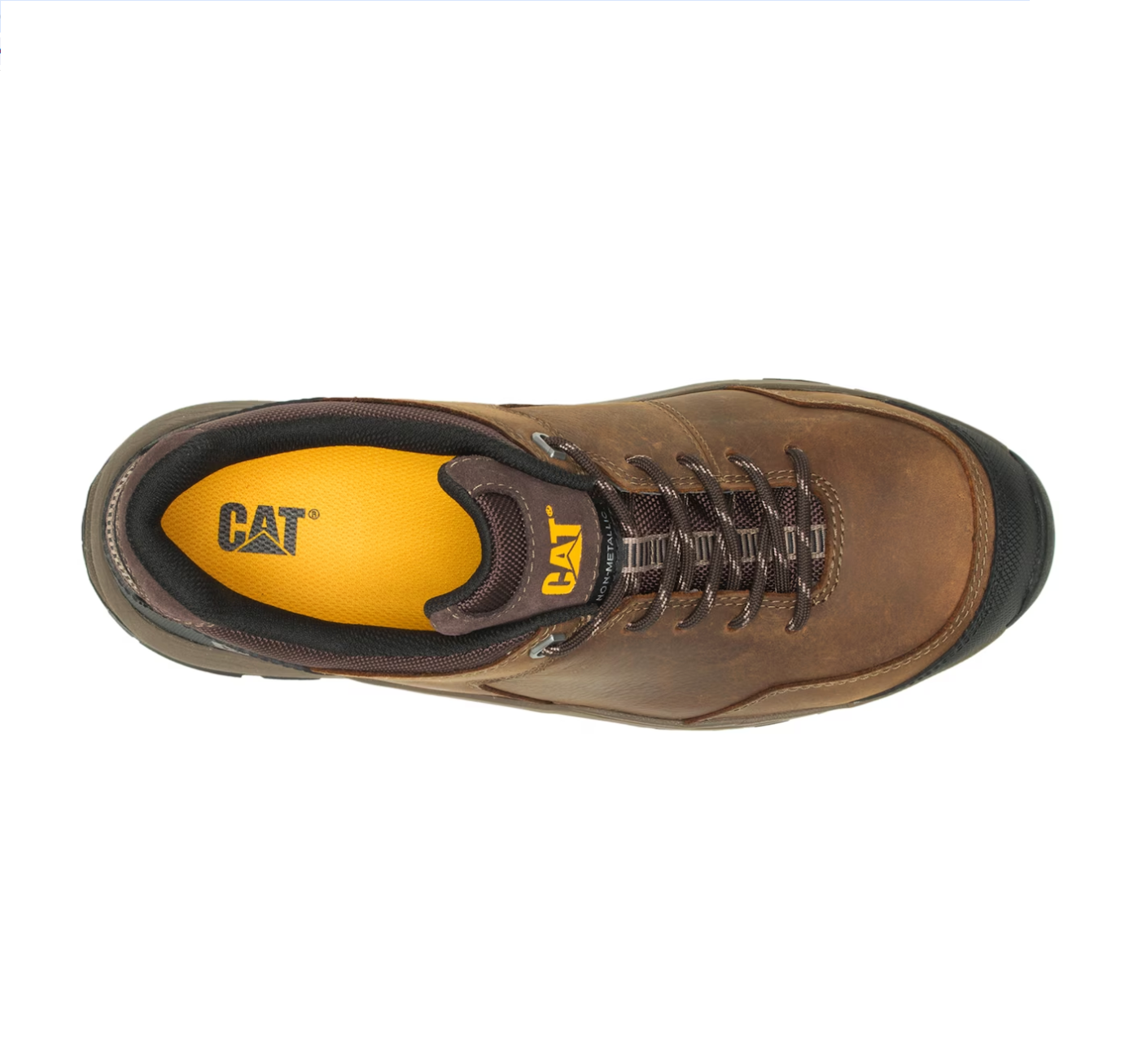 ZAPATILLAS HOMBRE CATERPILLAR CUERO MARRON PUNTA COMPOSITE PROTECCION ELECTRICA - 4