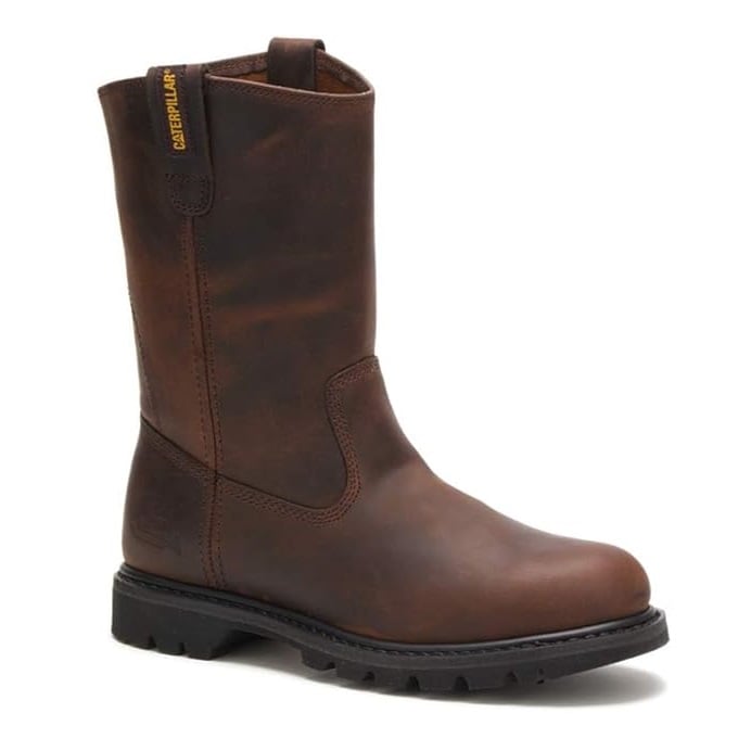 BOTA HOMBRE CATERPILLAR CUERO MARRON PUNTA ACERO - 2