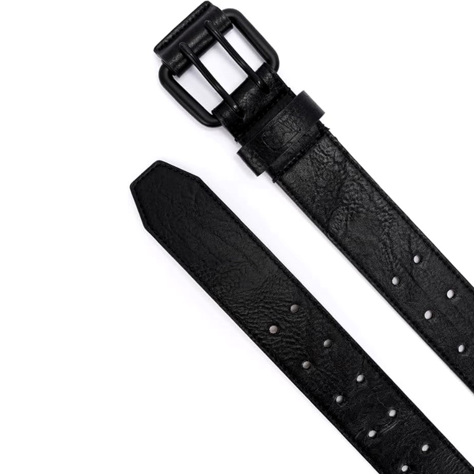 CORREA O CINTURON HOMBRE CATERPILLAR DOBLE SEGURO CUERO NEGRO - 3