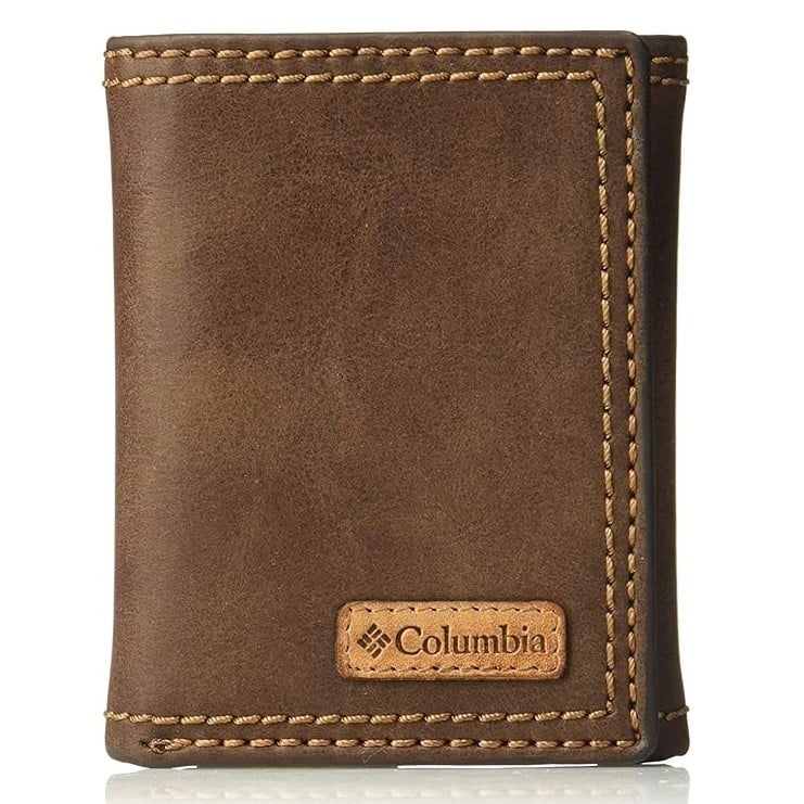BILLETERA COLUMBIA HOMBRE SEGURIDAD RFID CUERO MARRON 3 CUERPOS - 1