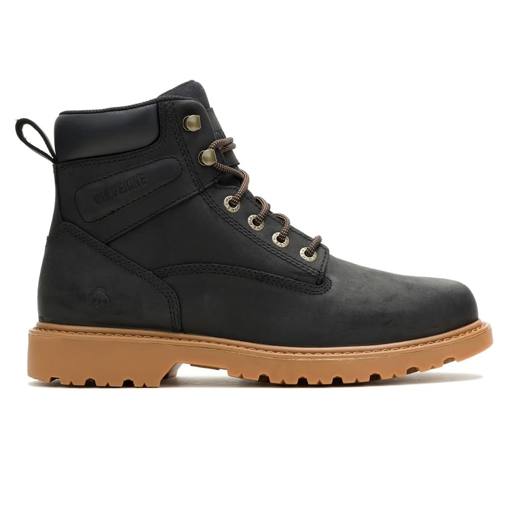 BOTINES WOLVERINE HOMBRE MODA CASUAL CUERO NEGRO - 1