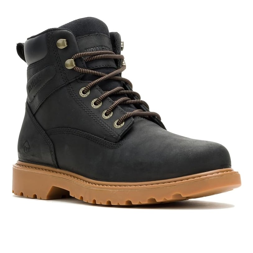 BOTINES WOLVERINE HOMBRE MODA CASUAL CUERO NEGRO - 2