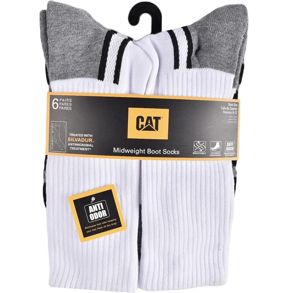 MEDIAS CATERPILLAR HOMBRE PACK X 6 PARES BLANCO - 3