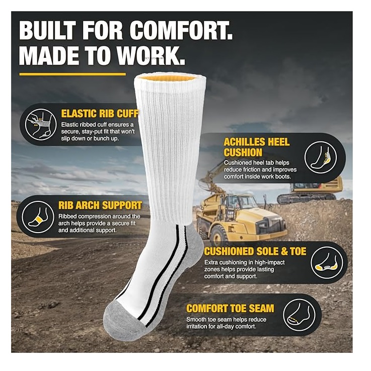 MEDIAS CATERPILLAR HOMBRE PACK X 6 PARES BLANCO - 7
