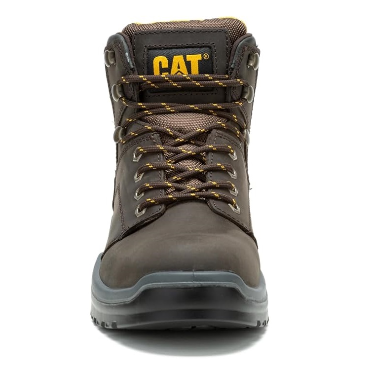 BOTINES HOMBRE CATERPILLAR CUERO MARRON PUNTA ACERO WATERPROOF ANTIDESLIZANTES - 5