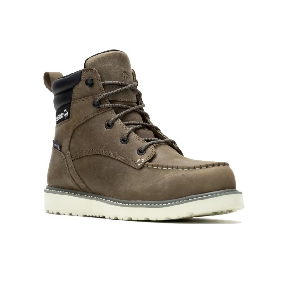 BOTIN HOMBRE WOLVERINE PUNTA ACERO CUERO MARRON WATERPROOF ANTIDESLIZANTES - 2