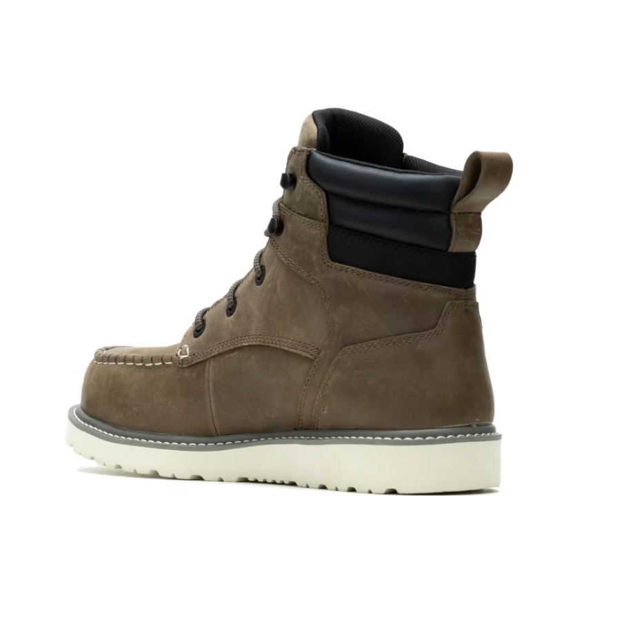 BOTIN HOMBRE WOLVERINE PUNTA ACERO CUERO MARRON WATERPROOF ANTIDESLIZANTES - 3