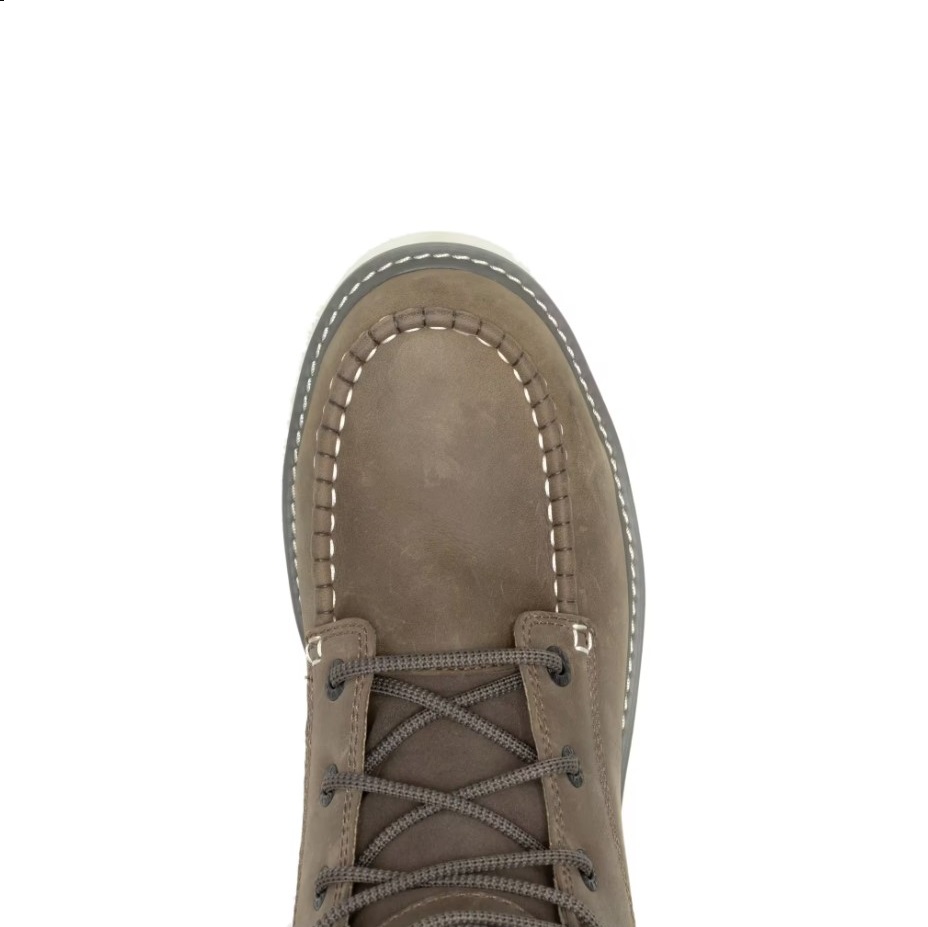 BOTIN HOMBRE WOLVERINE PUNTA ACERO CUERO MARRON WATERPROOF ANTIDESLIZANTES - 4