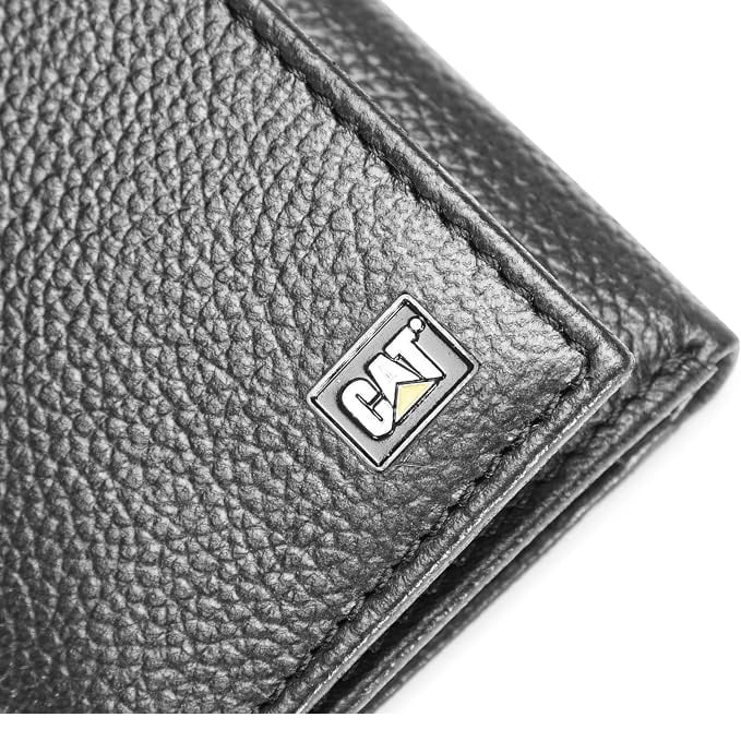 BILLETERA CATERPILLAR 3 CUERPOS CUERO GENUINO NEGRO CON RFID HOMBRE - 3