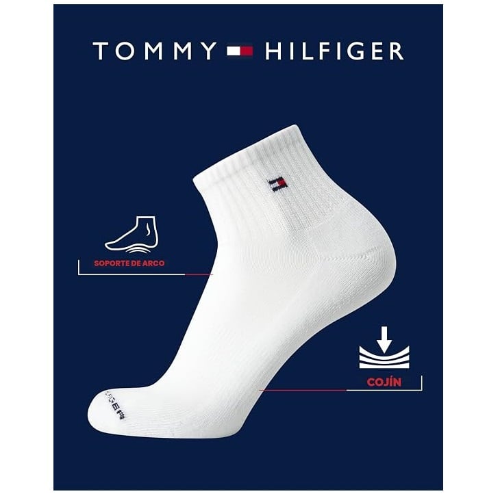 MEDIAS HOMBRE TOMMY HILFIGER SET DE 6 PARES AZUL BLANCO GRIS - 5