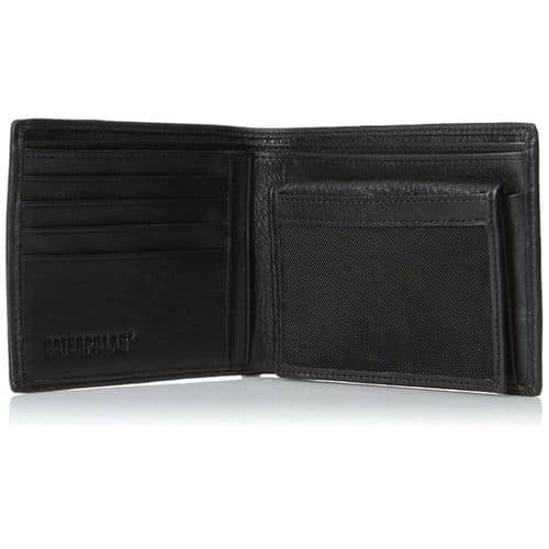 BILLETERA HOMBRE CATERPILLAR 2 CUERPOS CUERO NEGRO - 2