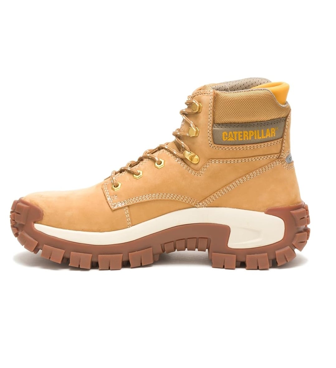BOTINES HOMBRE CATERPILLAR CUERO AMARILLO PUNTA DE ACERO ANTIDESLIZANTES PROTECCION ELECTRICA - 3