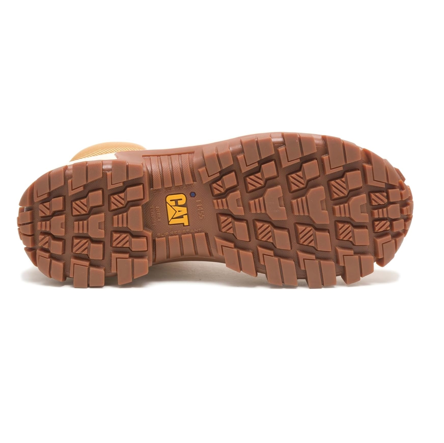 BOTINES HOMBRE CATERPILLAR CUERO AMARILLO PUNTA DE ACERO ANTIDESLIZANTES PROTECCION ELECTRICA - 5