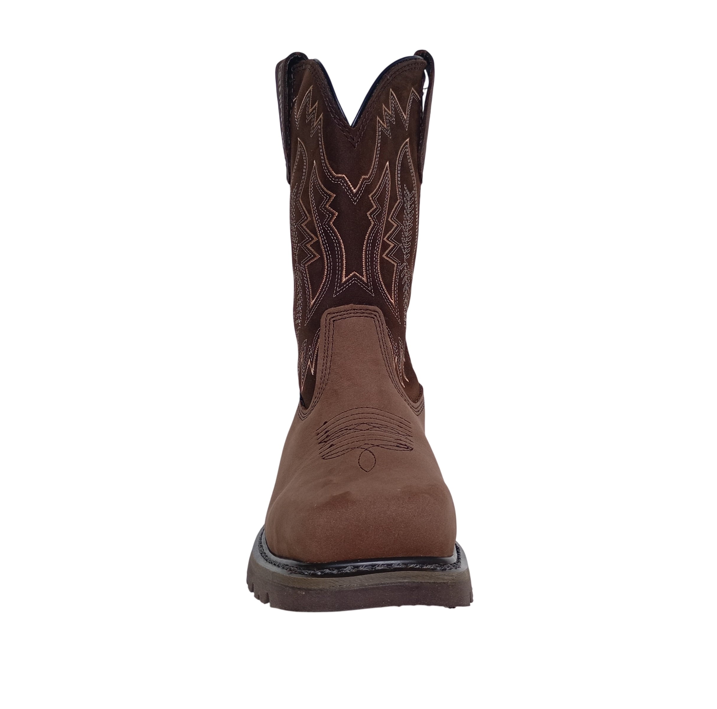 BOTA HOMBRE CATERPILLAR CUERO MARRON PUNTA ACERO ANTIDESLIZANTES PROTECCION ELECTRICA - 5