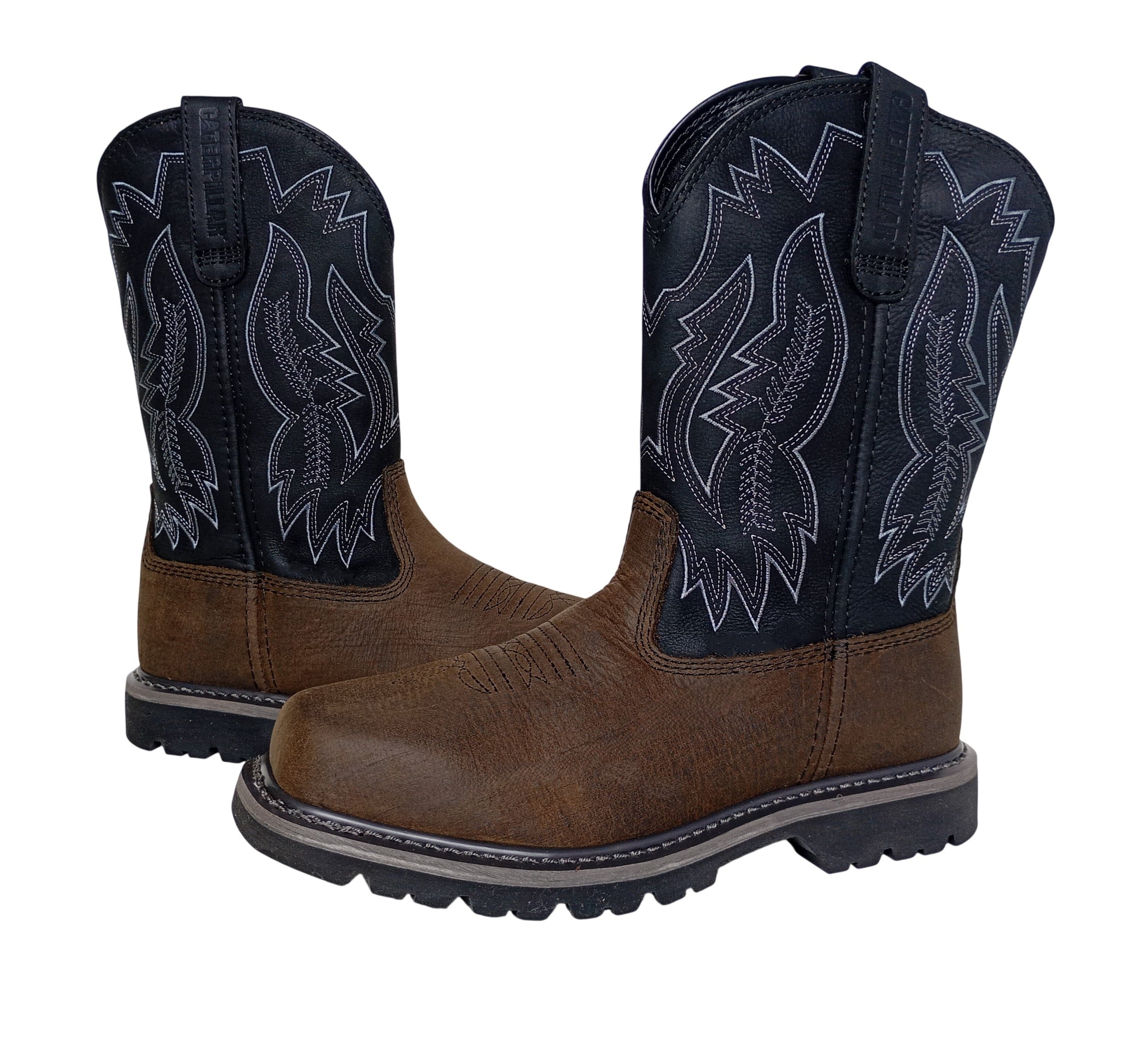 BOTA RANCHERA CATERPILLAR CUERO SUELAS ANTIDESLIZANTES PROTECCION ELECTRICA - 4