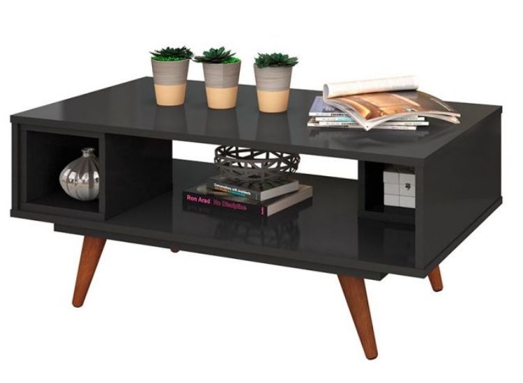 MESA DE CENTRO RUTA 81 RETRO PRETO - 1