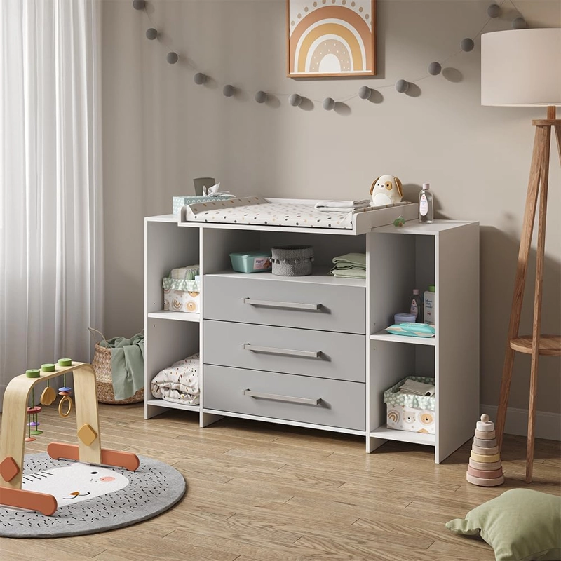 CÓMODA INFANTIL PREMIUM GRIS ARMADO MATEOS - RUTA 81 - 3