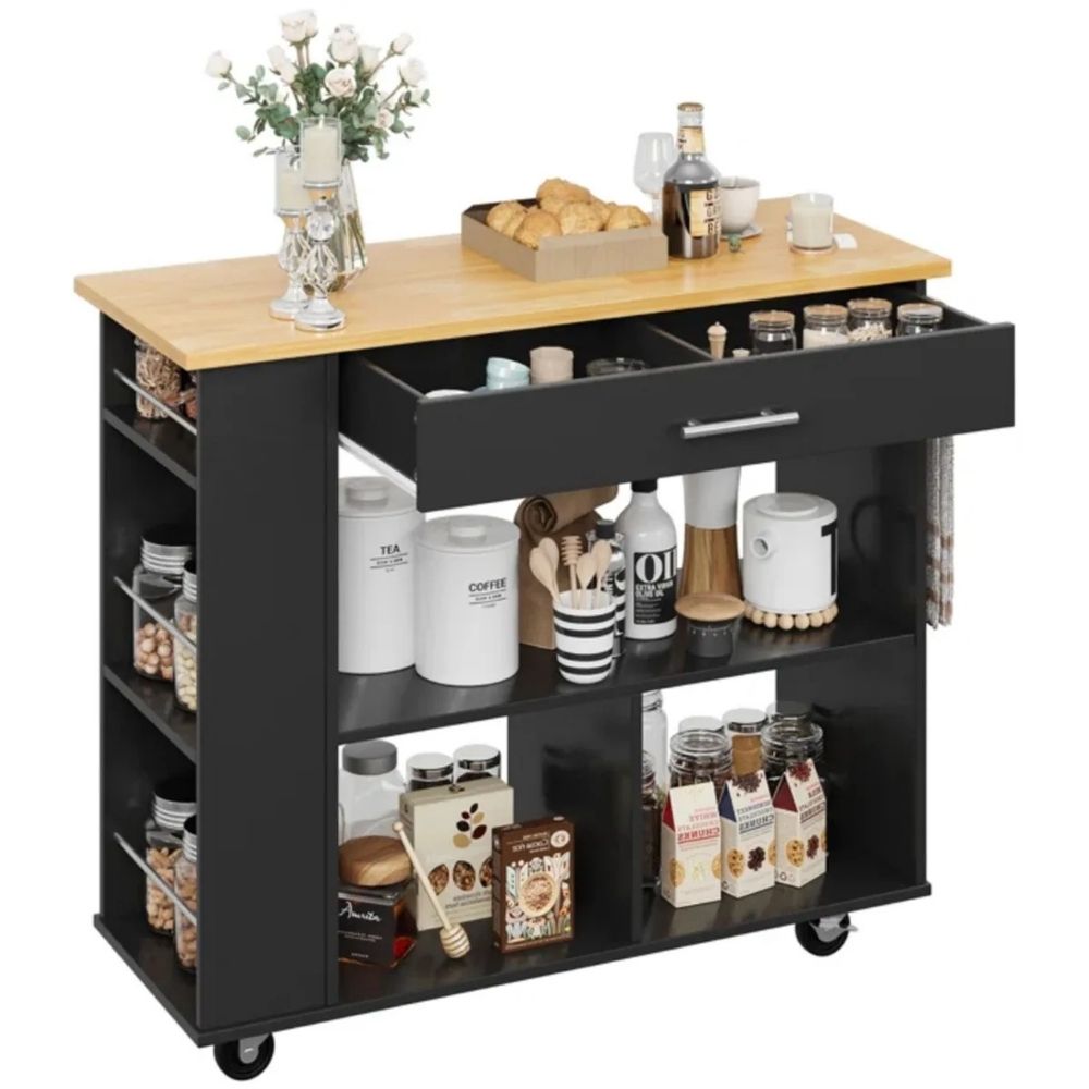 AUXILIAR DE COCINA RANSES NEGRO - MUEBLES GAUDI - 1