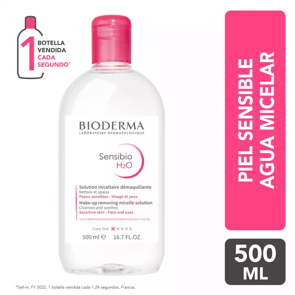 AGUA MICELAR SENSIBIO H2O BIODERMA 500ML - 1