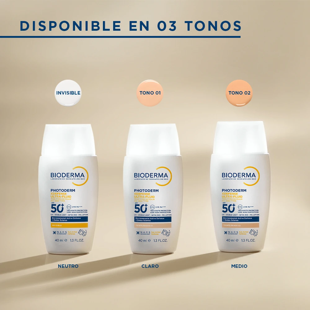 BIODERMA PHOTODERM XDEFENSE ULTRA-FLUIDO SPF50+ TONO CLARO - 3