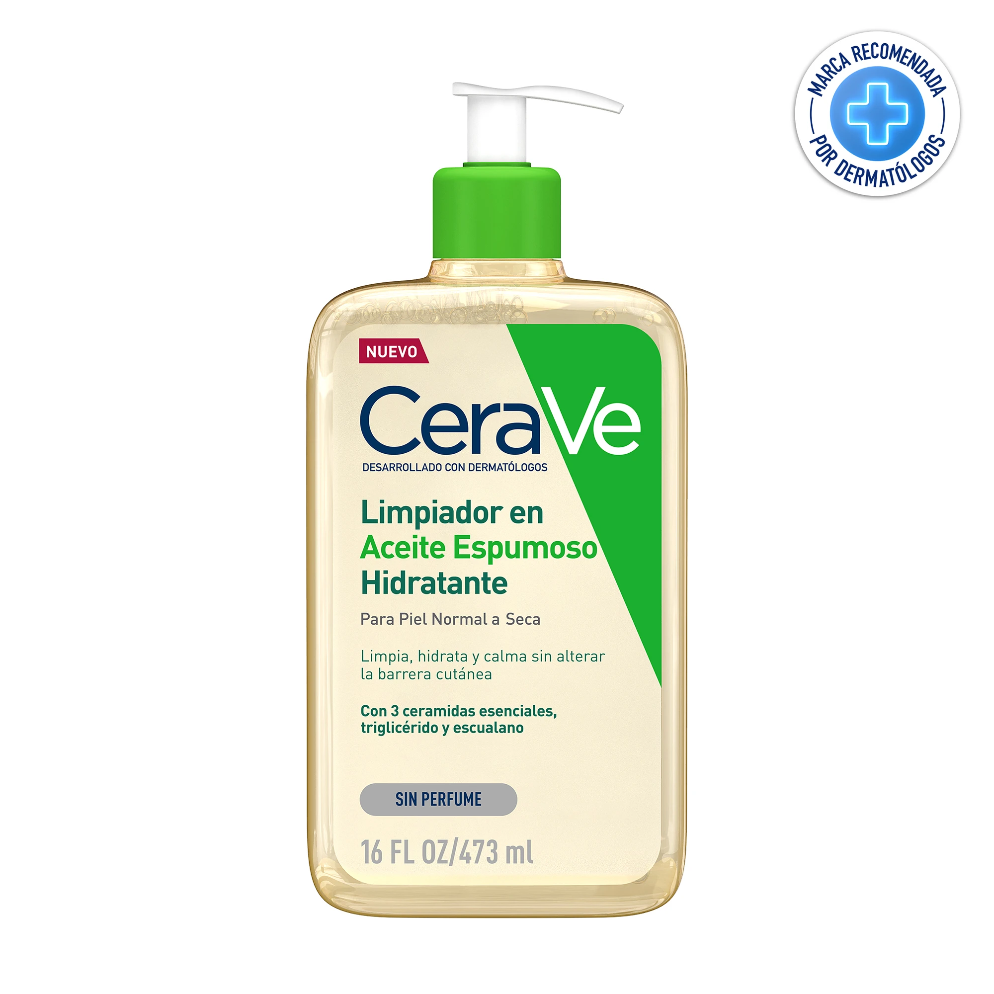 CERAVE LIMPIADOR EN ACEITE ESPUMOSO HIDRATANTE 473ML - 1