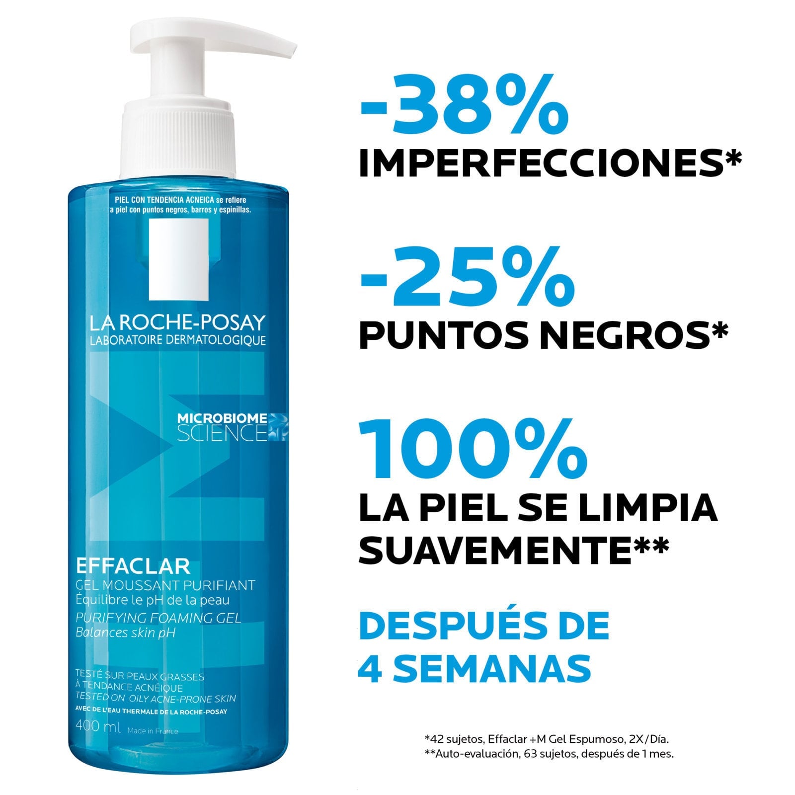 GEL LIMPIADOR EFFACLAR PIELES MIXTAS A GRASAS 400ML - 4