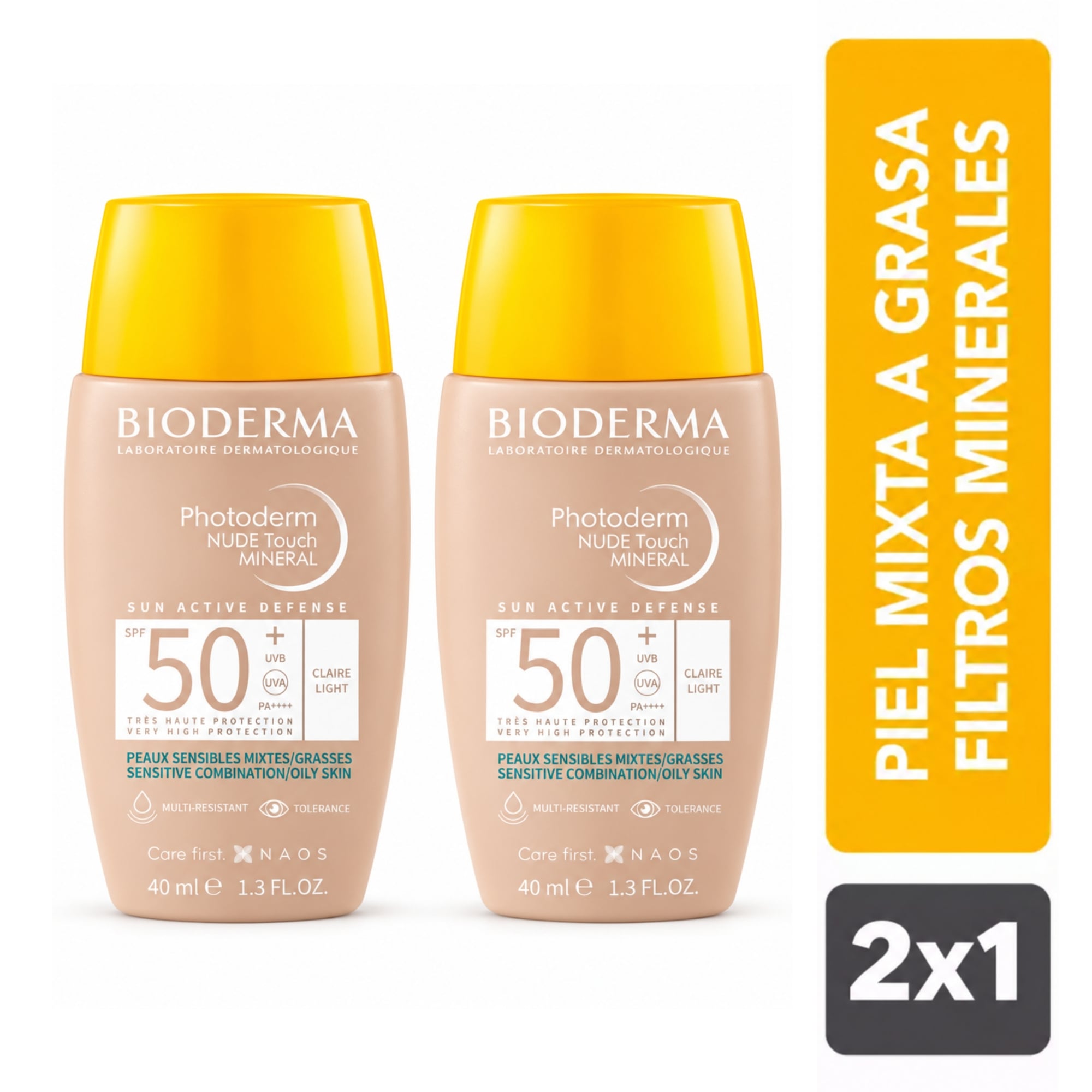 BIODERMA DÚO PHOTODERM NUDE TOUCH CLAIRE SPF50+ 40 ML - 1
