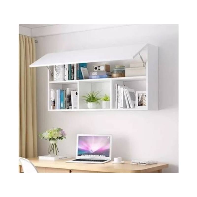 LIBRERO PELIKANO FLOTANTE BLANCO MATE BIBLIOTECA MELAMINA 18MM - 3