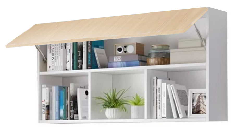 LIBRERO PELIKANO BIBLIOTECA FLOTANTE EN MELAMINA 18MM BLANCO MATE - 1