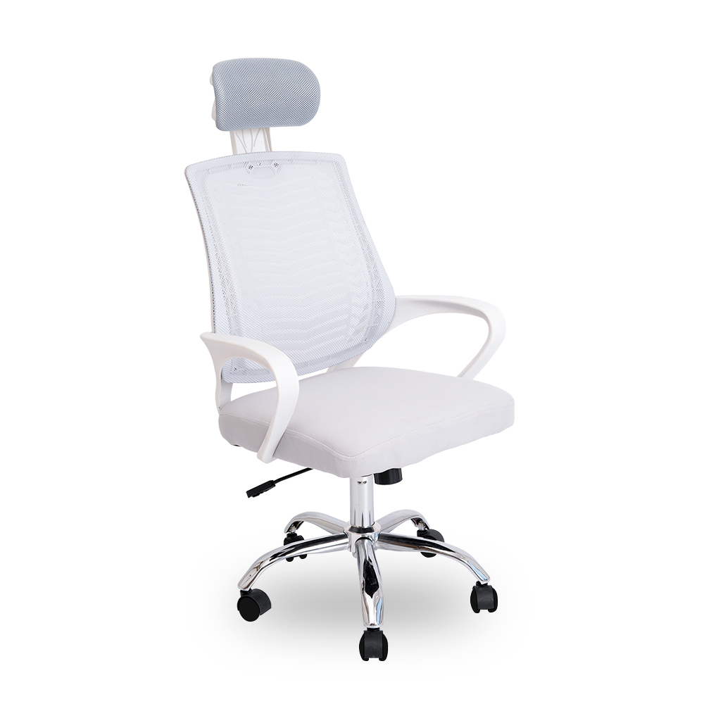 SILLA DE OFICINA VIGGO CON CABECERA REGULABLE - GRIS - 1