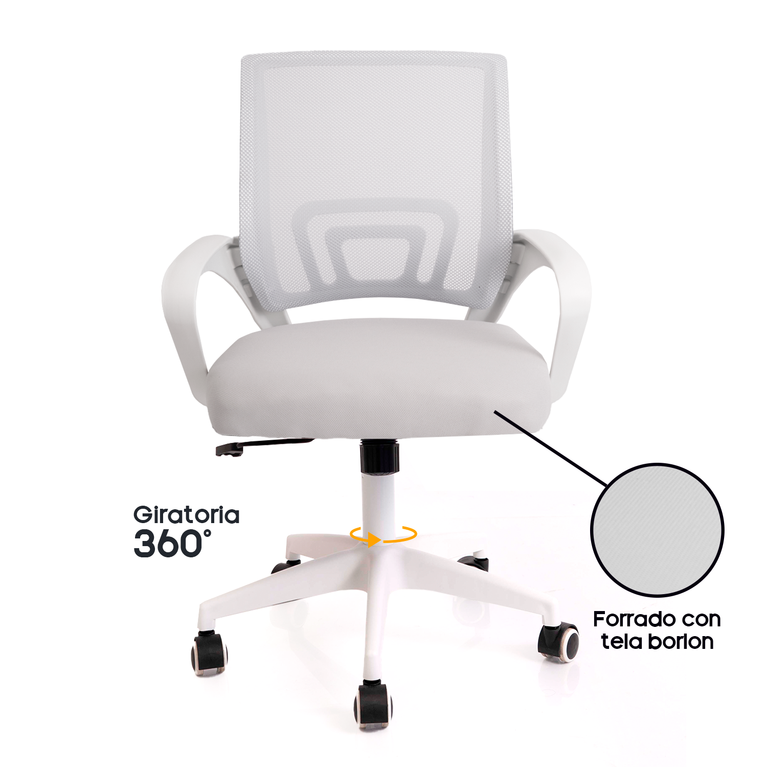 SILLA DE OFICINA ERGONÓMICA JANE CON SOPORTE LUMBAR - 2