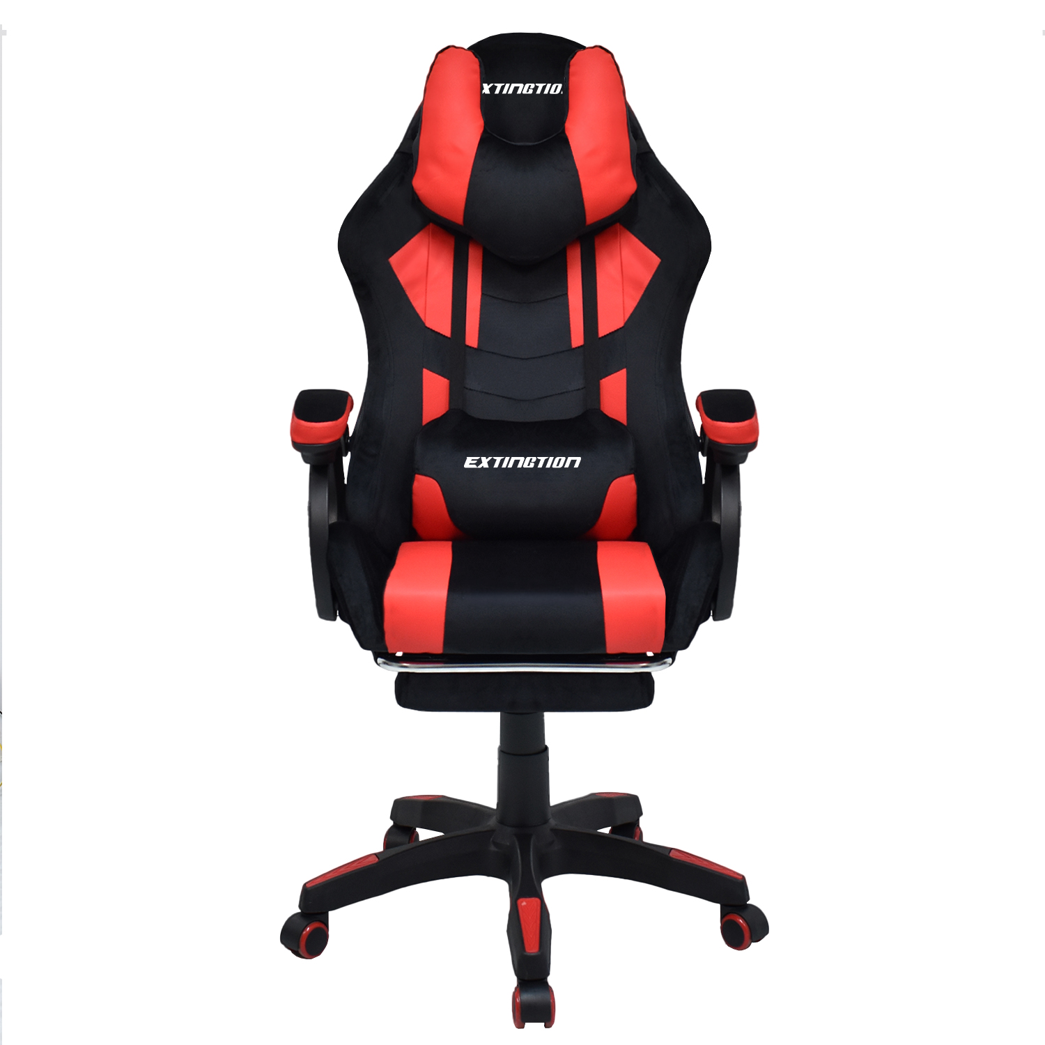 SILLA GAMER EXTINGTION SAPP GAMUZA CUERINA COLOR ROJO - 7