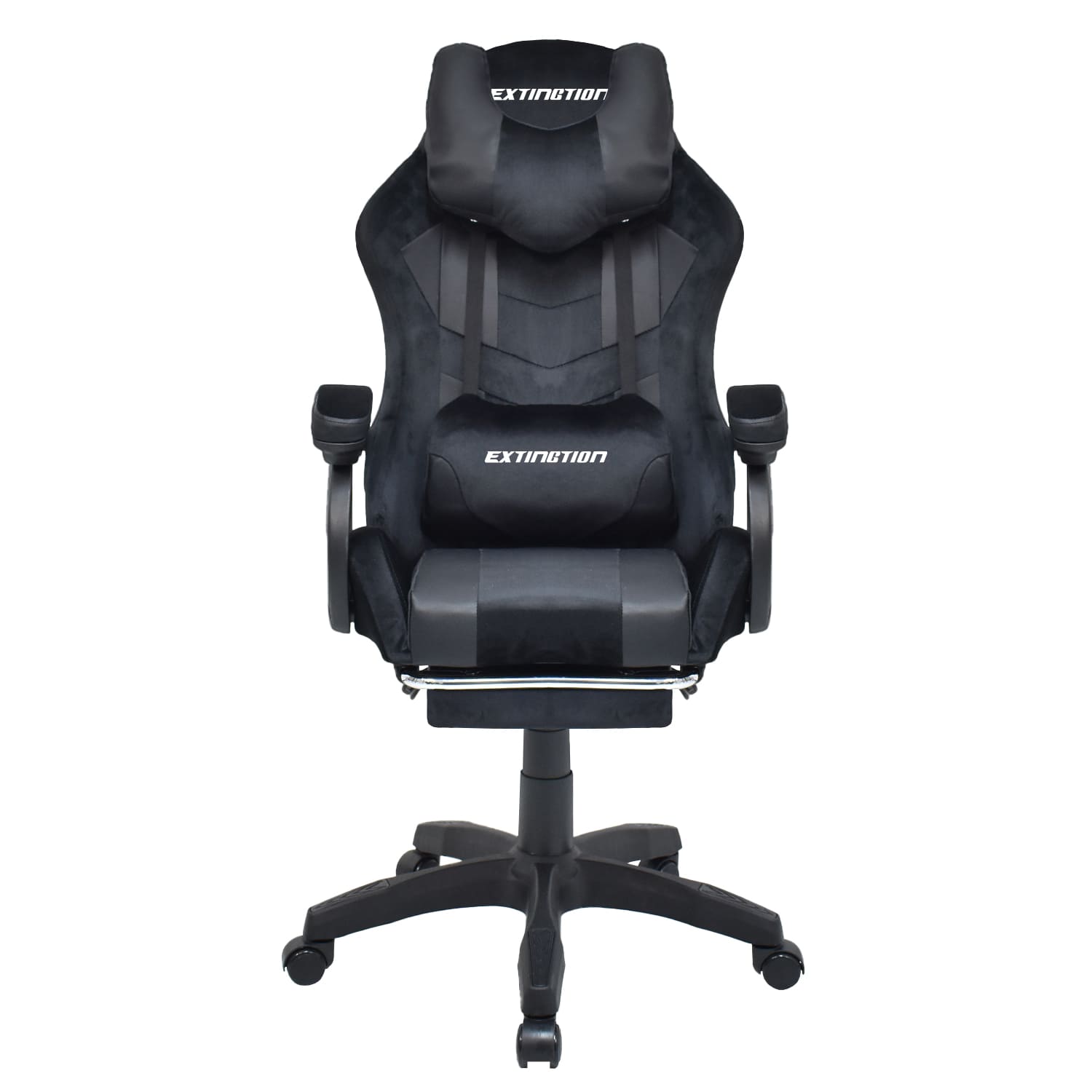 SILLA GAMER EXTINGTION SAPP GAMUZA CUERINA COLOR NEGRO - 7