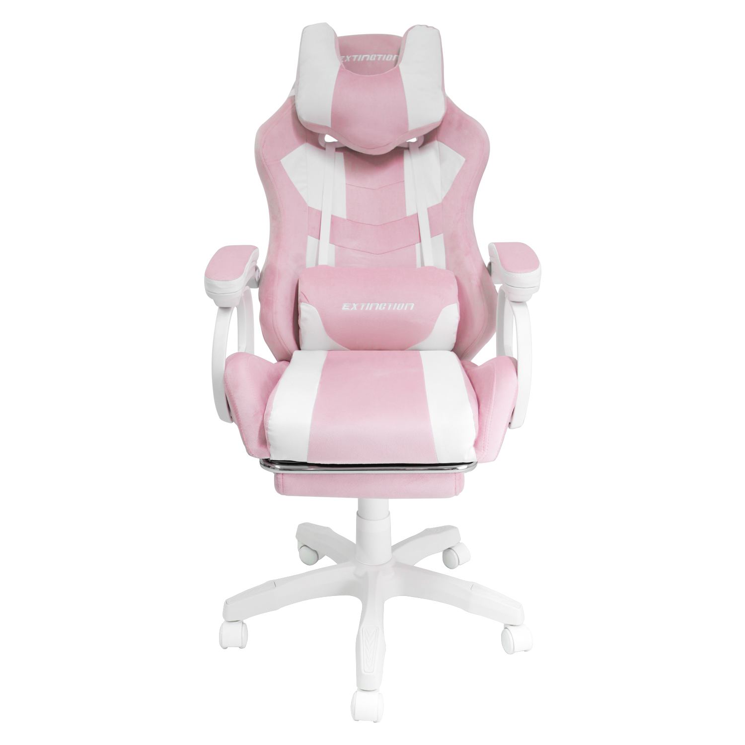 SILLA GAMER EXTINGTION SAPP GAMUZA CUERINA COLOR ROSADO - 7