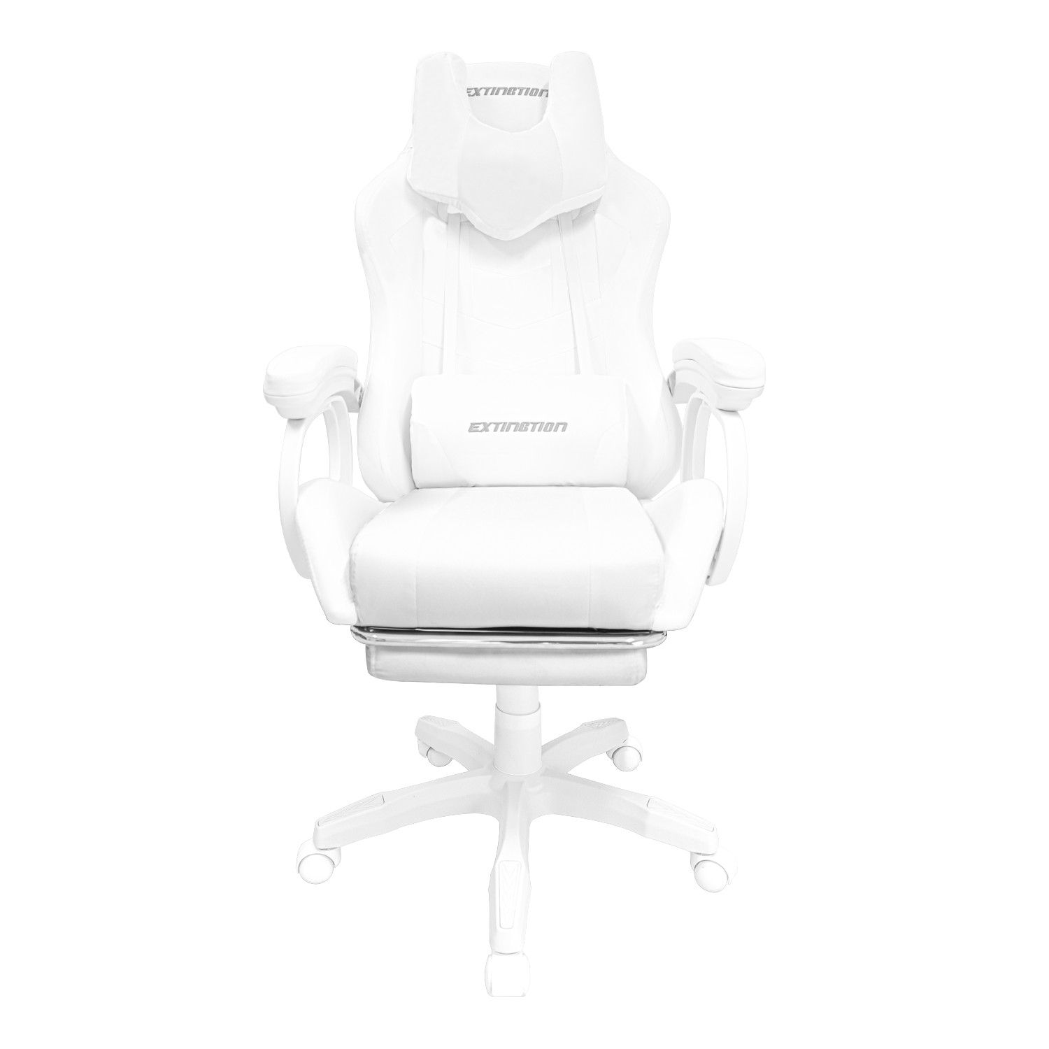 SILLA GAMER EXTINGTION SAPP GAMUZA CUERINA COLOR BLANCO - 7