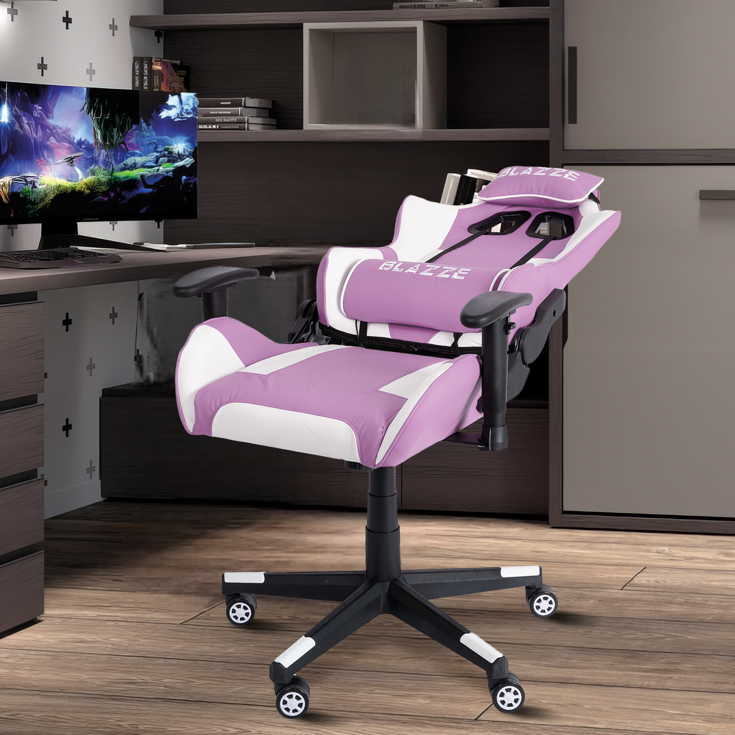 SILLA GAMER ERGONÓMICA 180° BLAZZE ÉXODO - NEGRO - 2