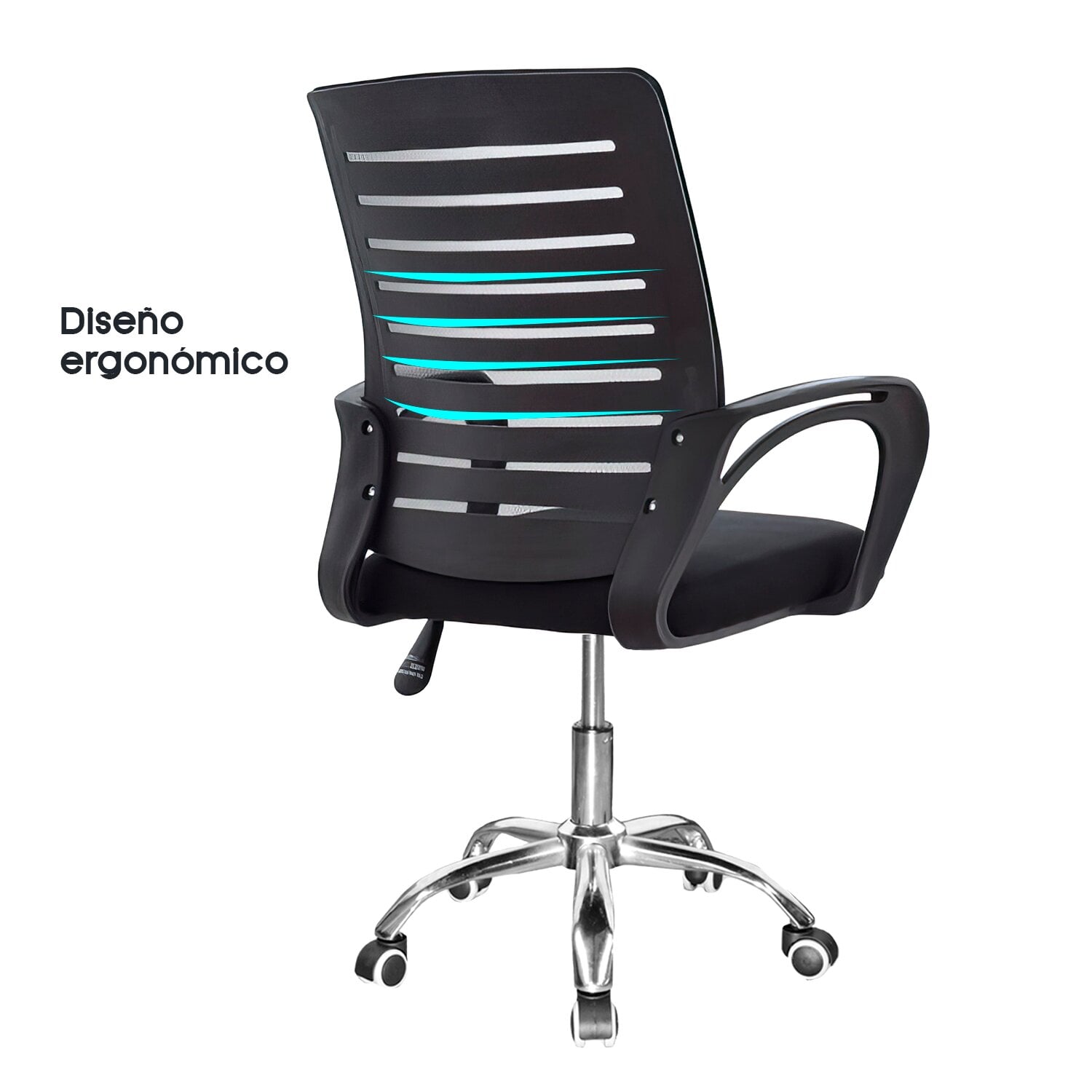 SILLA DE OFICINA ERGONÓMICA COZY - NEGRO - 5