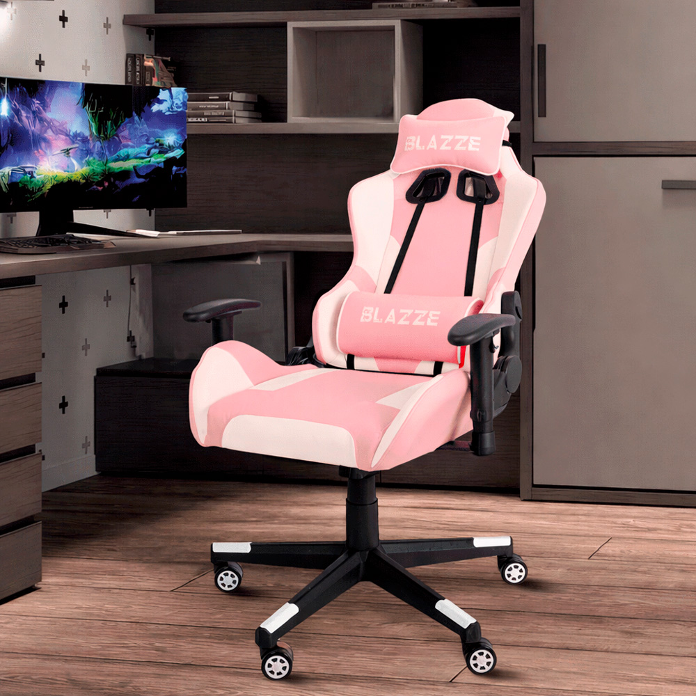 SILLA GAMER ERGONÓMICA 180° BLAZZE ÉXODO - ROSA - 2