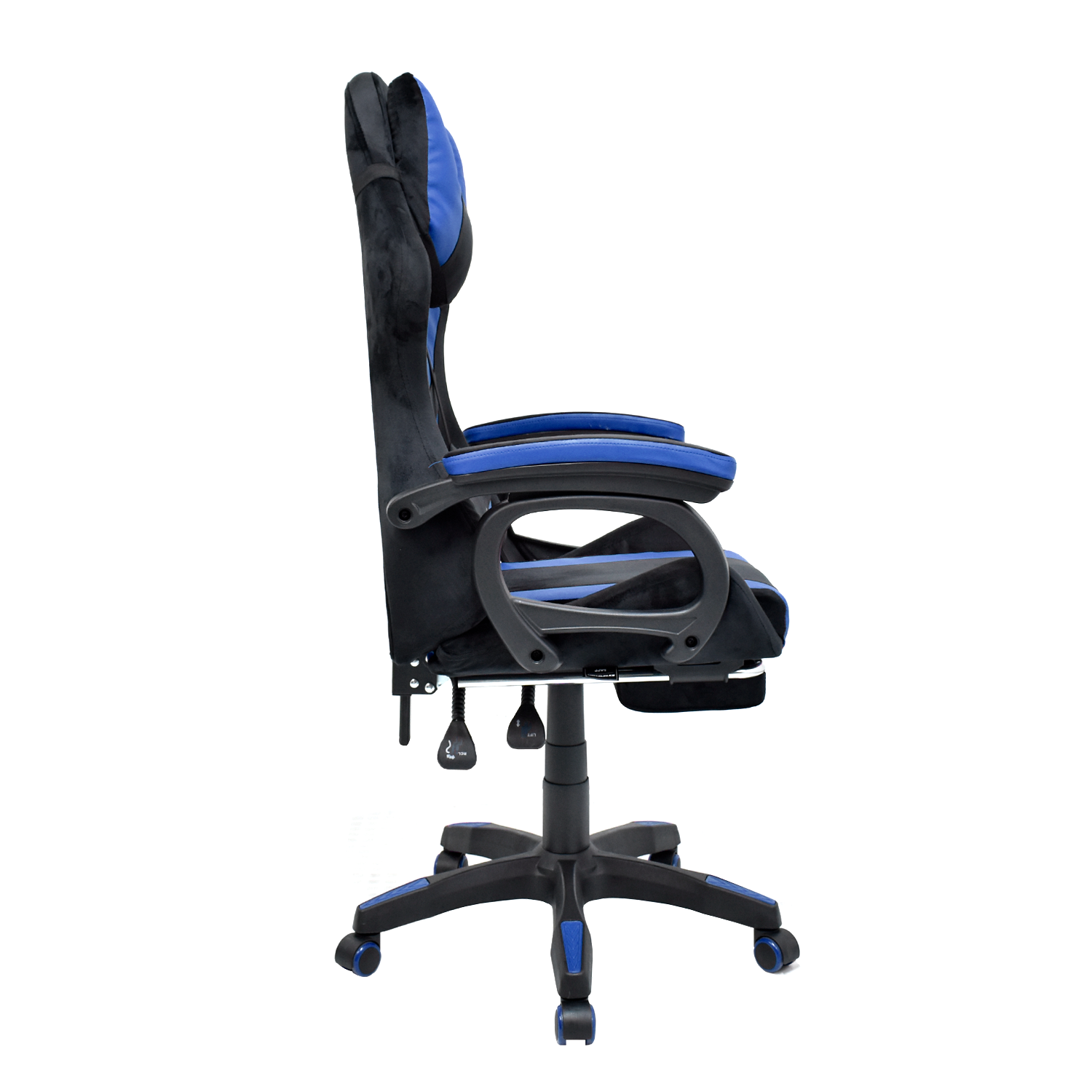SILLA GAMER EXTINGTION SAPP GAMUZA CUERINA AZUL - 6