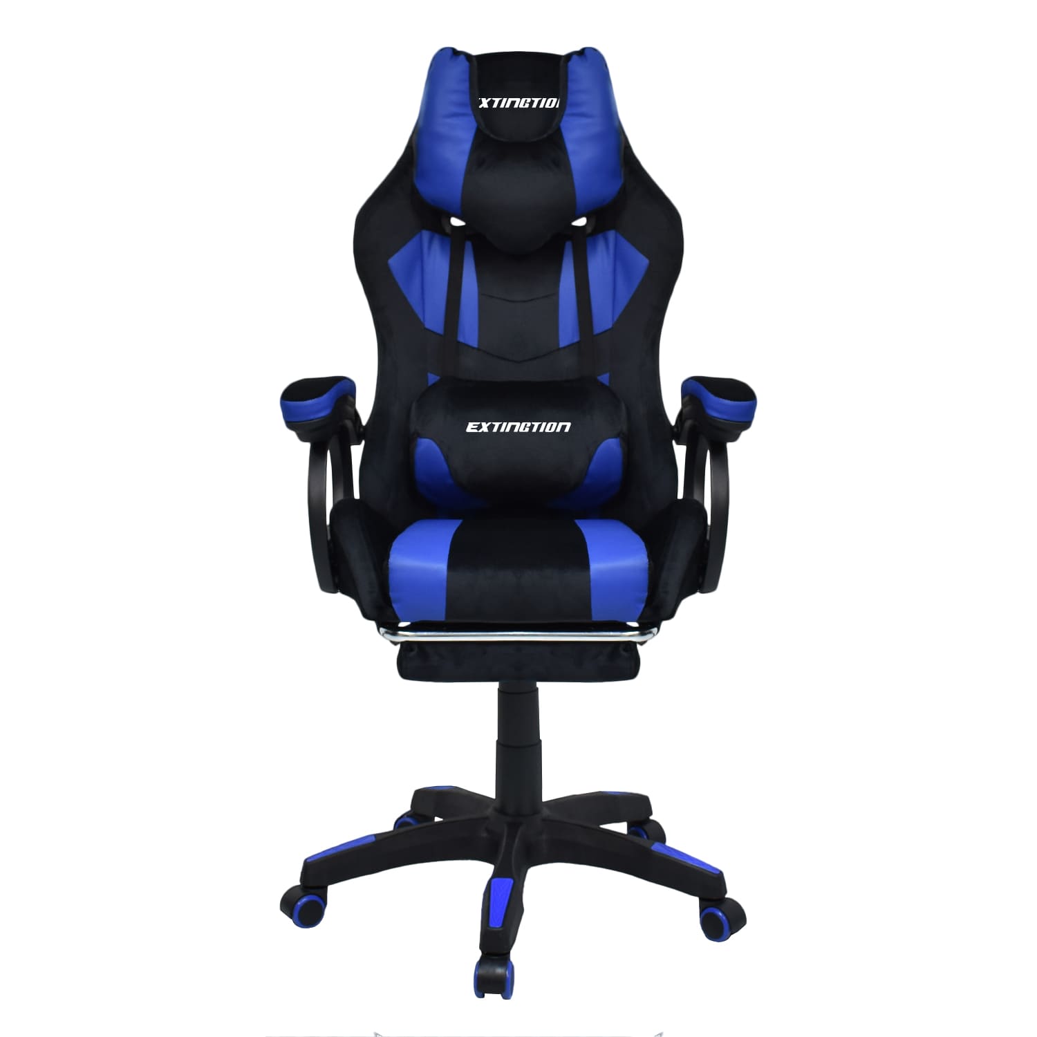 SILLA GAMER EXTINGTION SAPP GAMUZA CUERINA AZUL - 7