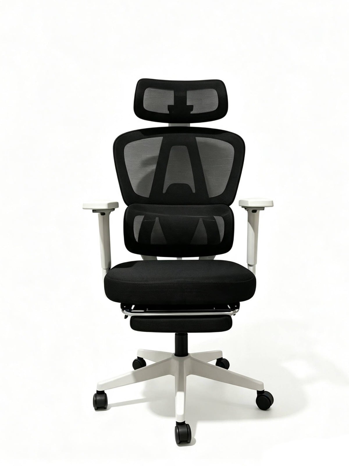 SILLA DE OFICINA INIUS BORK ERGONÓMICA RECLINABLE 135° CON REPOSABRAZOS 3D Y REPOSAPIÉS NEGRO - 2