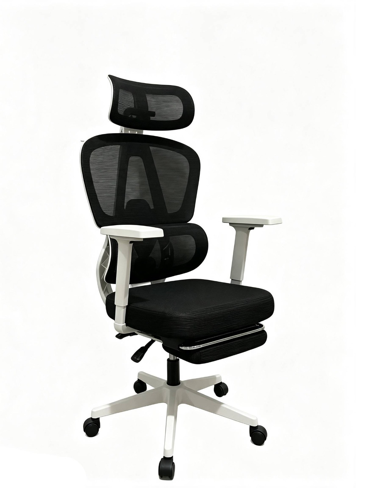 SILLA DE OFICINA INIUS BORK ERGONÓMICA RECLINABLE 135° CON REPOSABRAZOS 3D Y REPOSAPIÉS NEGRO - 6